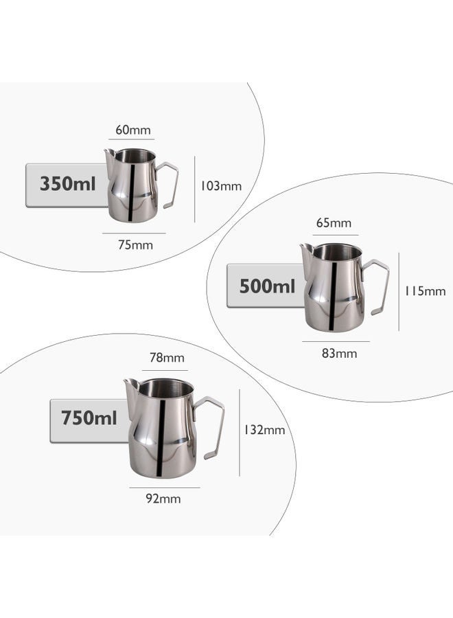 Milk Frothing Pitcher 500ml Silver 13.00 x 8.50 x 12.00cm