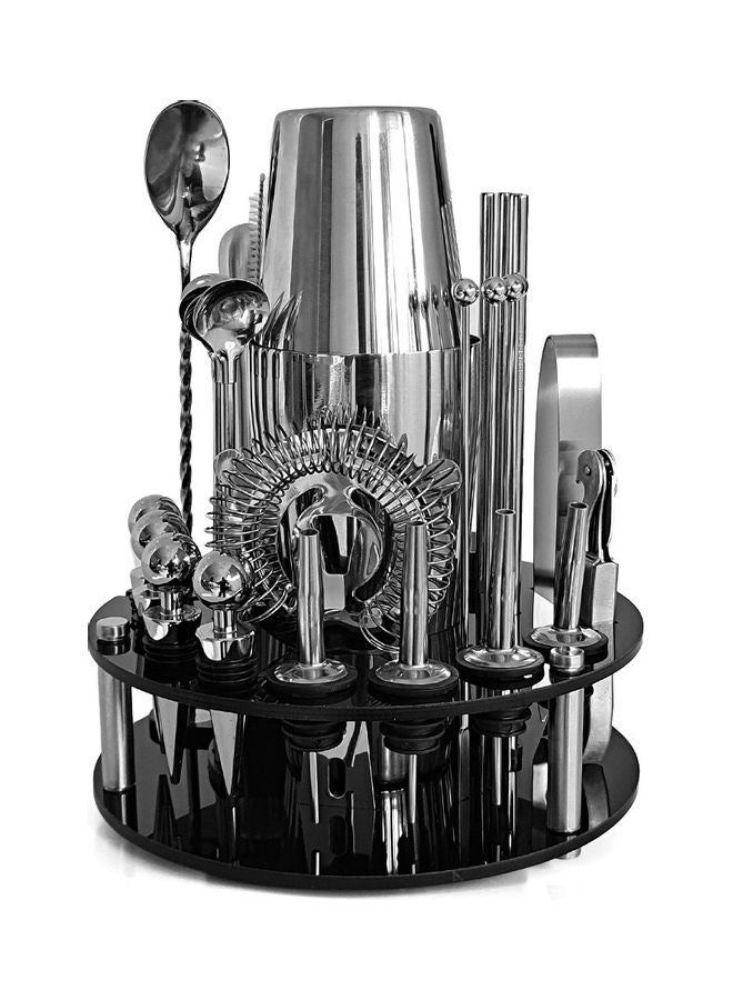 طقم قوالب كوكتيل مكون من 30 قطعة فضي 24 x 13 x 21سم - Image 1