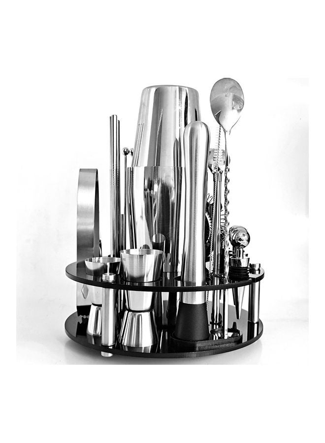 طقم قوالب كوكتيل مكون من 30 قطعة فضي 24 x 13 x 21سم - Image 3