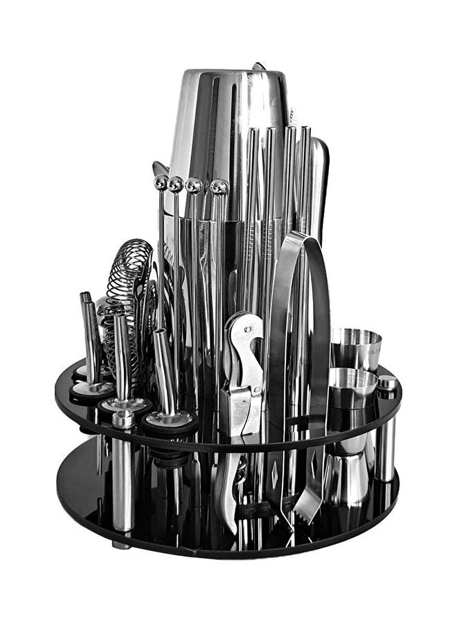 طقم قوالب كوكتيل مكون من 30 قطعة فضي 24 x 13 x 21سم - Image 5