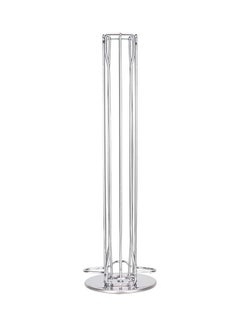Coffee Pod Carousel Holder with 40 Nespresso Coffee Pods Silver 41.00 x 11.80 x 11.80cm