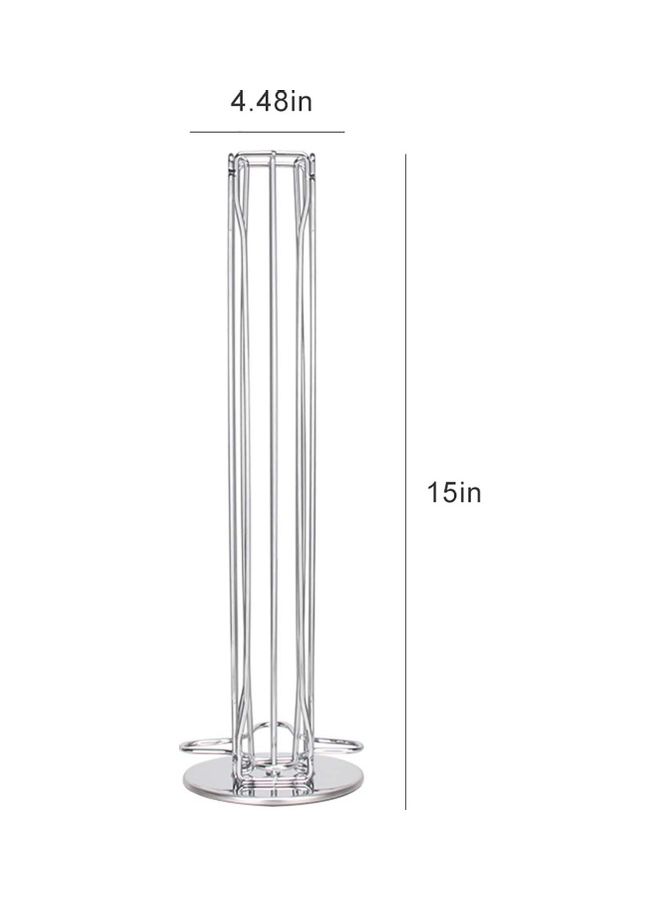 Generic Coffee Pod Carousel Holder with 40 Nespresso Coffee Pods Silver 41.00 x 11.80 x 11.80cm  - Image 3