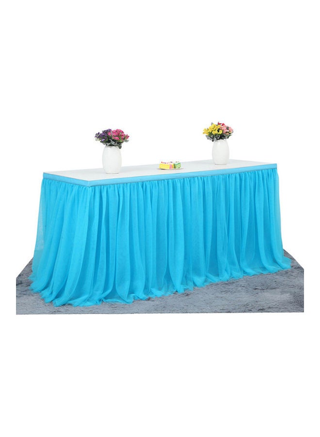 Handmade Tulle Table Skirt Blue 35.00 x 2.00 x 35.00cm
