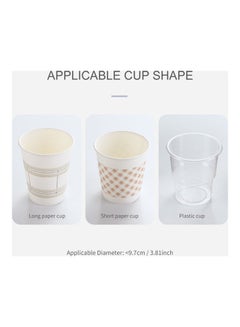 Generic Double Tube Disposable Cups Dispenser Automatic Remover Cup Holder for Cone or Flat Bottom Cups Black 26.70 x 12.20 x 18.50cm  - Image 2