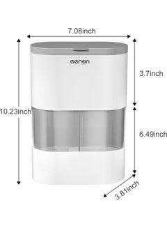 Generic Double Tube Disposable Cups Dispenser Automatic Remover Holder for Cone or Flat Bottom Cups Grey 26.70 x 12.20 x 18.50cm  - Image 2