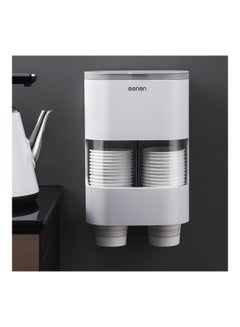 Generic Double Tube Disposable Cups Dispenser Automatic Remover Holder for Cone or Flat Bottom Cups Grey 26.70 x 12.20 x 18.50cm  - Image 3