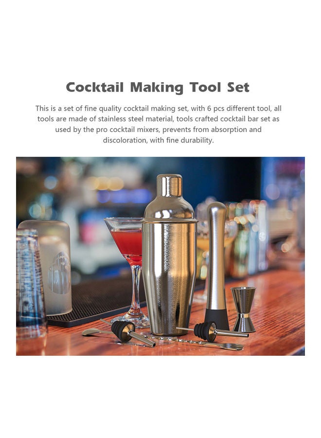 6 Pieces Cocktail Set Multicolour 27.50 x 9.70 x 12.50cm - Image 2