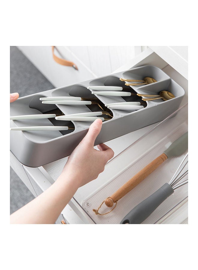 Forks Knives Spoons Storage Case Grey 39.60 x 5.50 x 11.00cm - Image 3