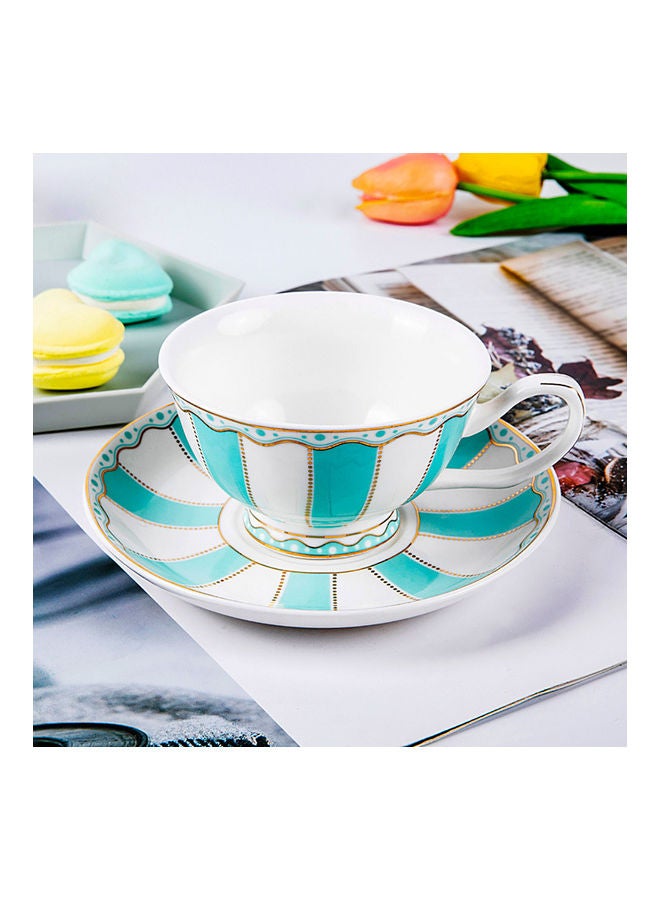 Sharpdo 2-Piece Cup And Saucer Set Green 12.5x6cm - Image 5