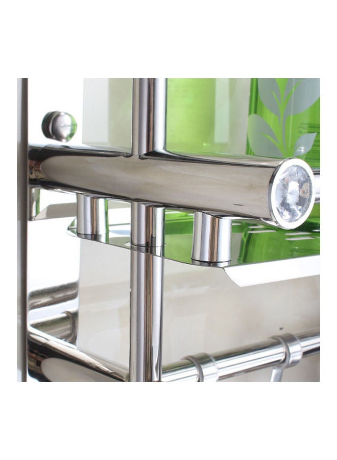 Sharpdo Stainless Steel Double Shelf Silver 42.5x17.5x8.5cm - Image 2