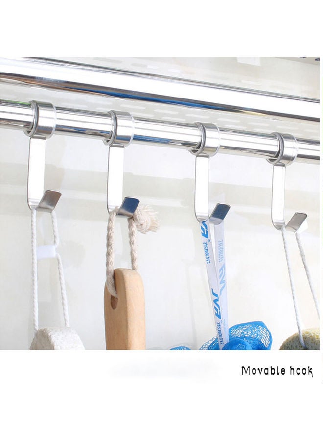 Sharpdo Stainless Steel Double Shelf Silver 42.5x17.5x8.5cm - Image 3