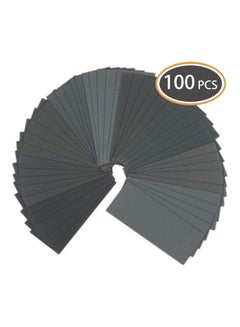 Generic 100-Piece Fine Sand Paper Set Black 23.00X1.00X9.30cm 
