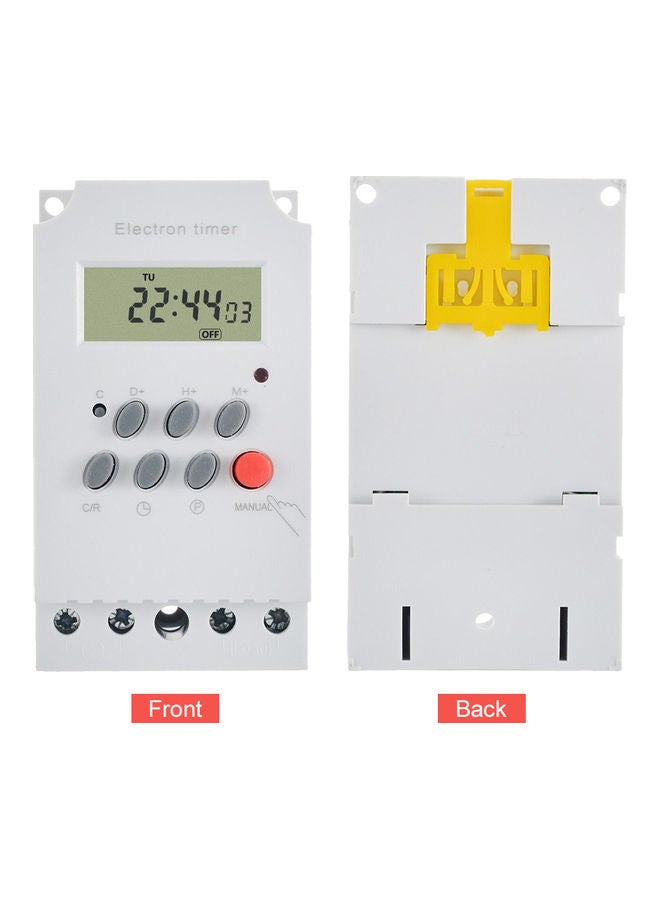 Generic - Electron Timer With LCD Display Clock White 15x7x12cm - Image 1