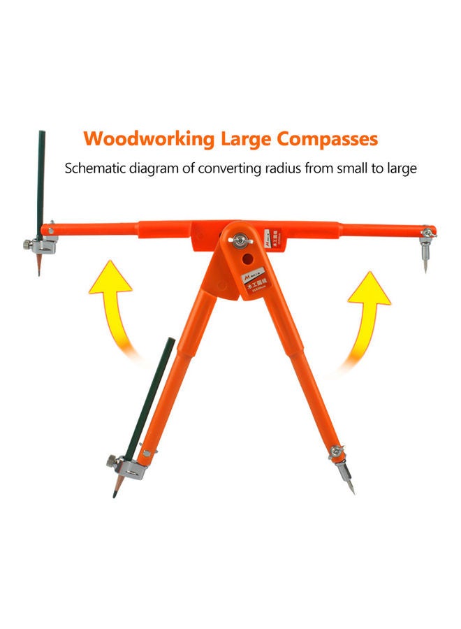 Multifunction Plastic Divider Orange/Silver 26x3x3cm - Image 3