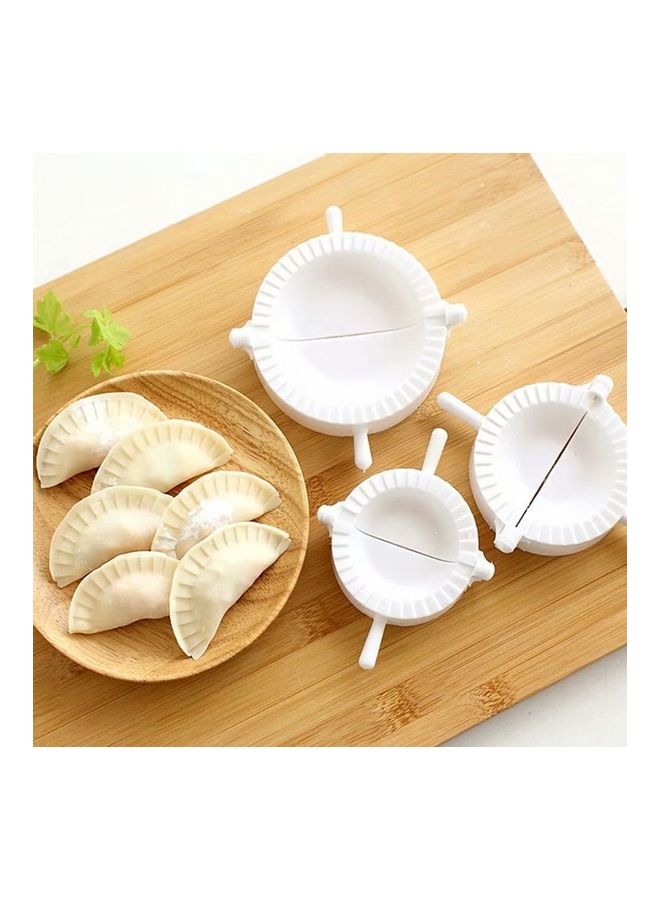 3-Piece Dumplings Mould Set White 10x10x1cm - Image 1