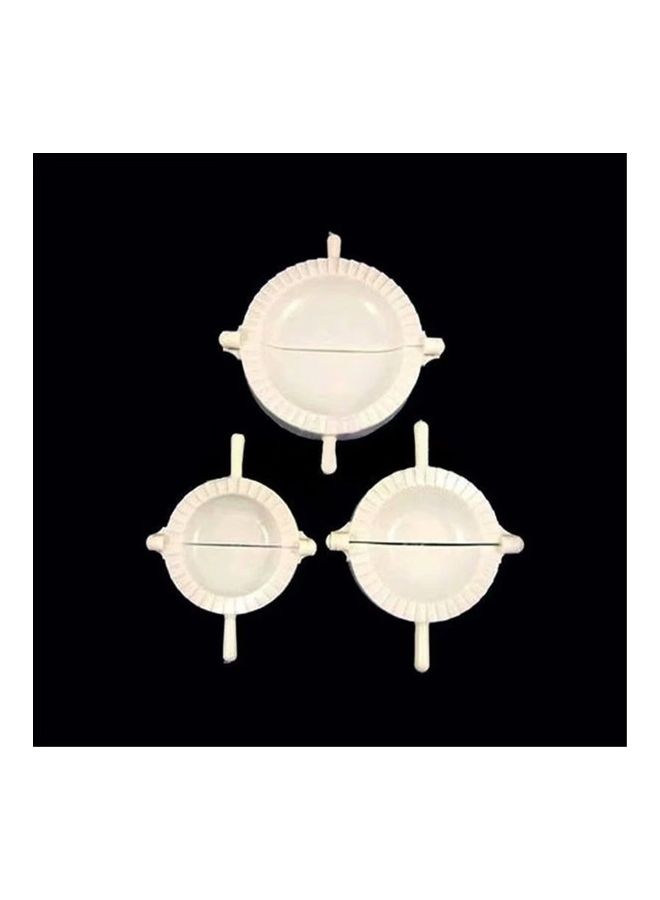3-Piece Dumplings Mould Set White 10x10x1cm - Image 4