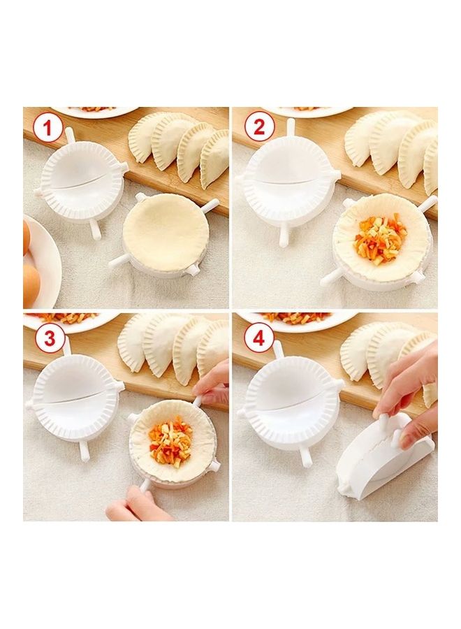 3-Piece Dumplings Mould Set White 10x10x1cm - Image 2