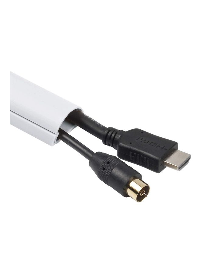 2-Piece Pvc Floor Trunking Self Adhesive White 35x10mm - Image 2