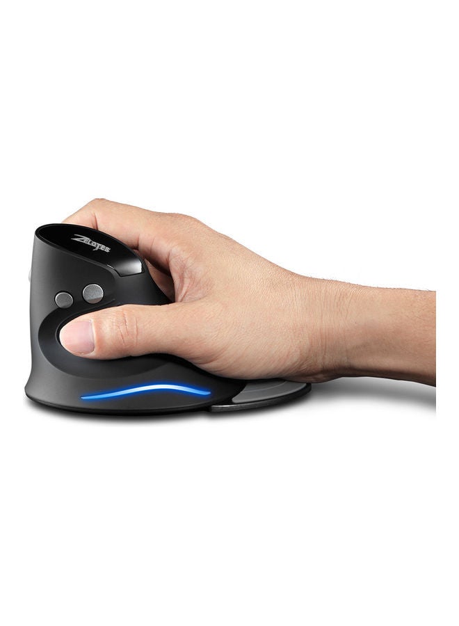 ZELOTES - Wireless Vertical Mouse Black - Image 1