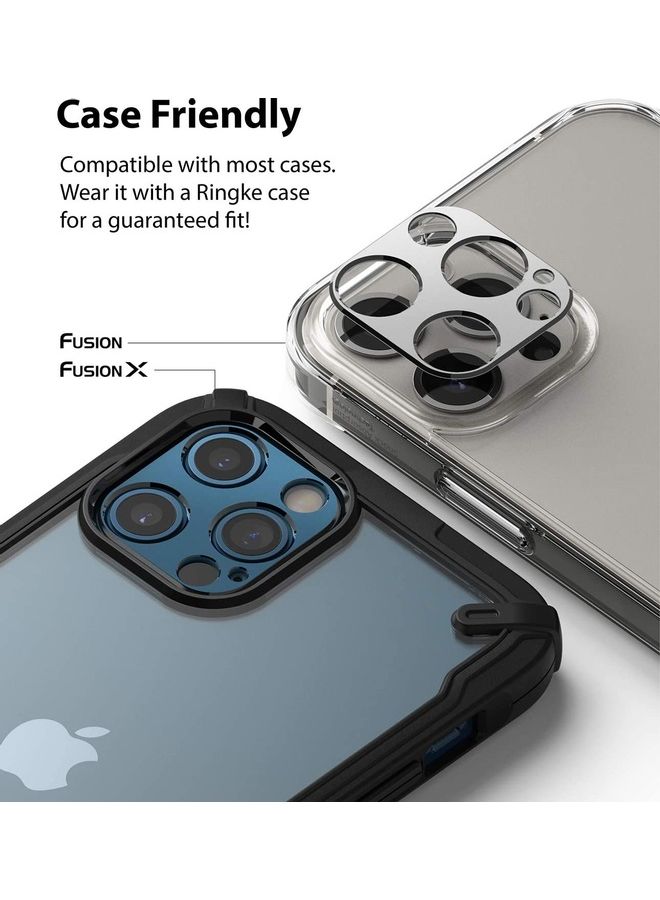 Camera Lens Protector Aluminum Frame For Apple iPhone 12 Pro Grey