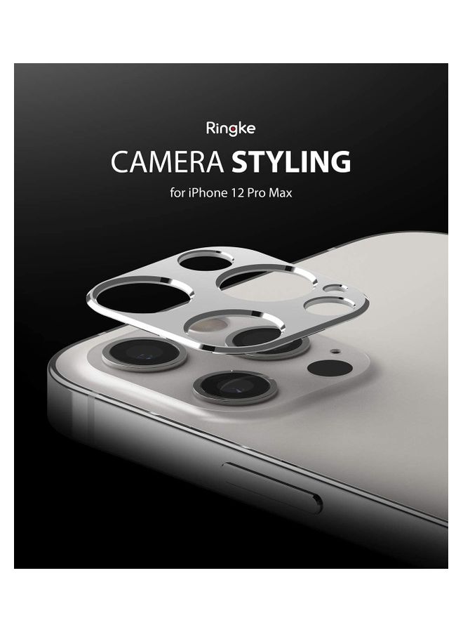 Ringke Camera Lens Protector Aluminum Frame For Apple iPhone 12 Pro Silver  - Image 2