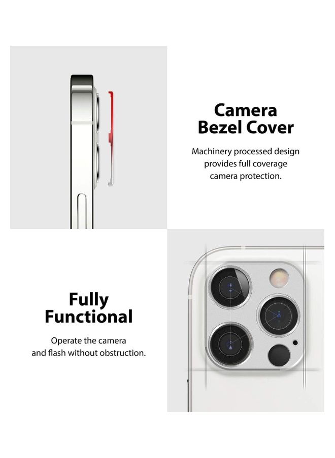 Ringke Camera Lens Protector Aluminum Frame For Apple iPhone 12 Pro Silver  - Image 4