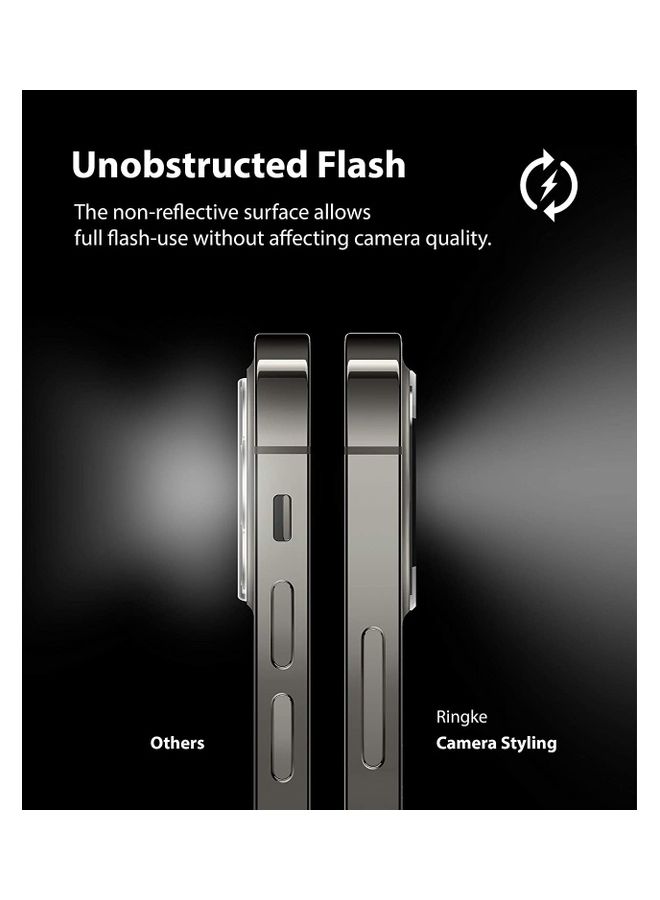Camera Lens Protector Aluminum Frame For Apple iPhone 12 Pro Grey