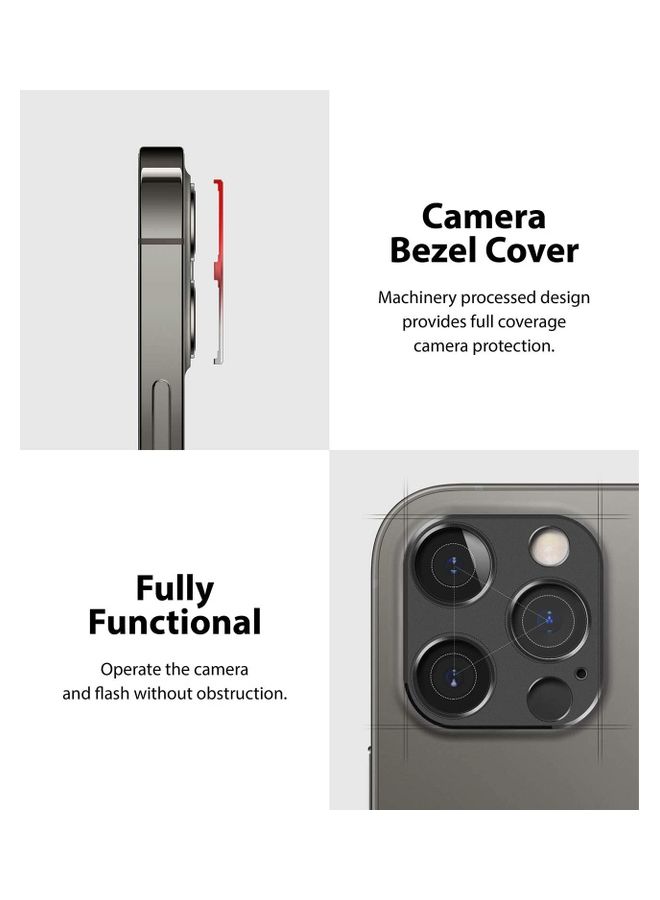 Camera Lens Protector Aluminum Frame For Apple iPhone 12 Pro Grey
