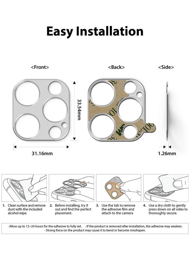 Ringke Camera Lens Protector Aluminum Frame For Apple iPhone 12 Pro Max Silver - Image 2