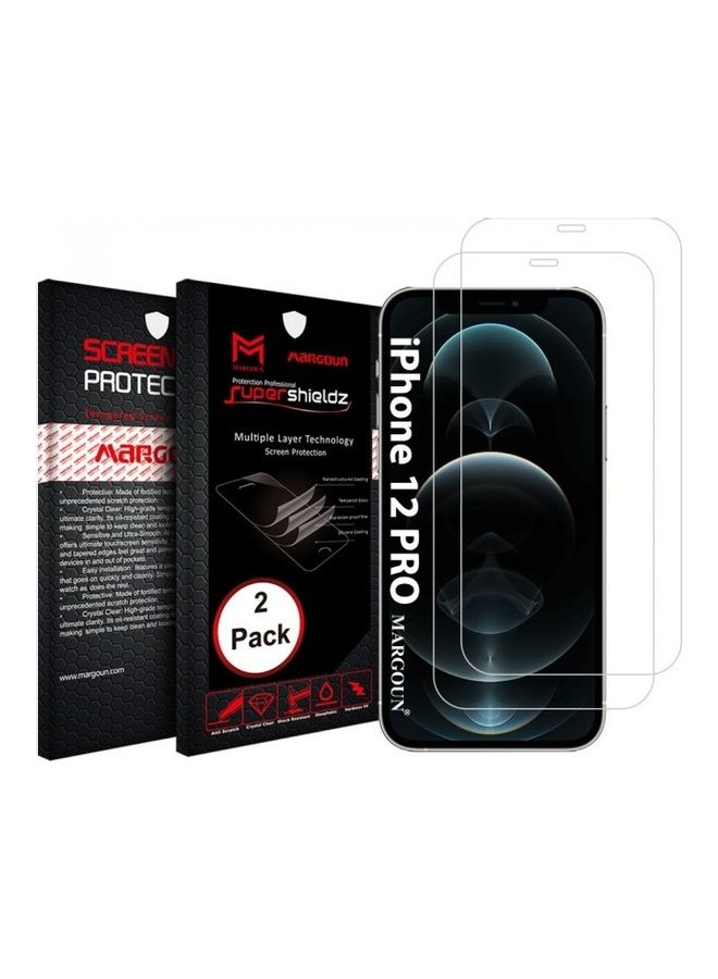 MARGOUN - 2-Pack Clear Screen Protecvtor For iPhone 12 Pro clear - Image 1