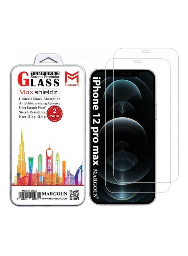 MARGOUN 2-Pack Clear Screen Protecvtor For iPhone 12 Pro Max clear  - Image 1