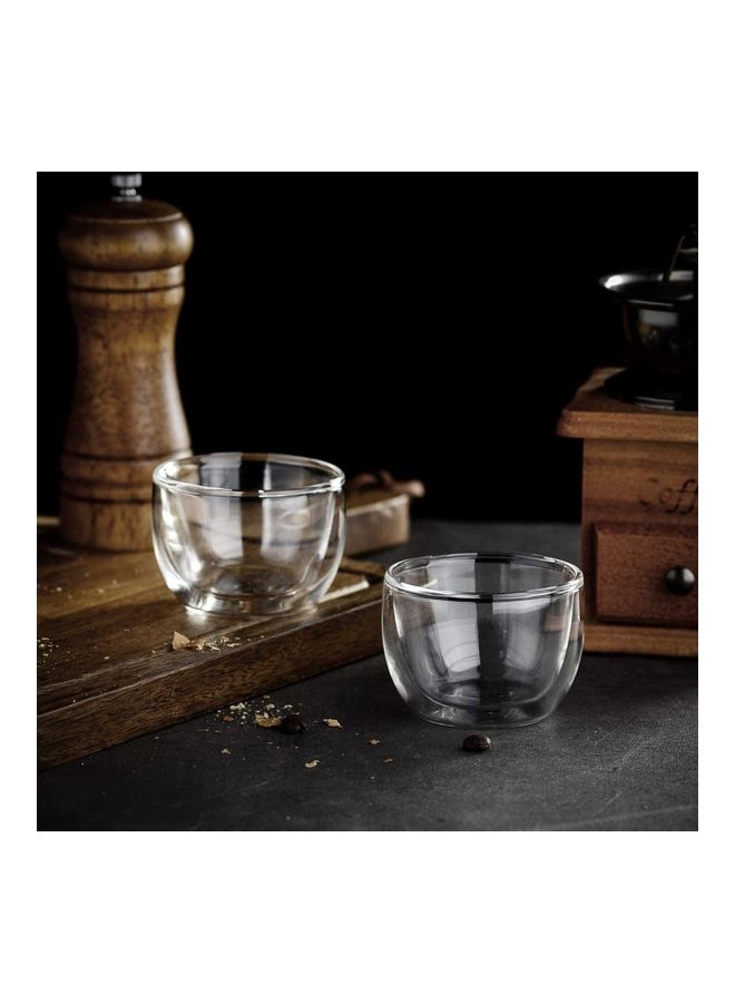 XiuWoo Set Of 2 Double Walled Espresso Glasses With Handle multicolour - Image 5