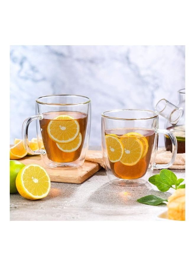 XiuWoo Double Walled Coffee Glasses Mugs multicolour 350mm - Image 5