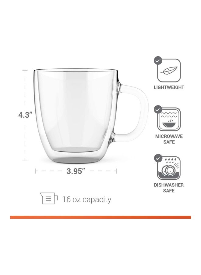 XiuWoo - Set Of 2 470 Ml Large Coffee Mugs multicolour 470mm - Image 1