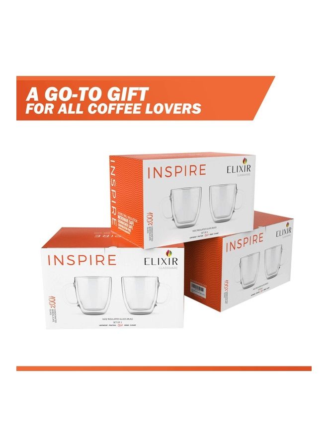 XiuWoo - Set Of 2 470 Ml Large Coffee Mugs multicolour 470mm - Image 1