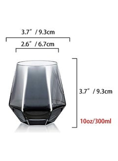 XiuWoo Crystal Short Drink Tumblers multicolour 300mm  - Image 4