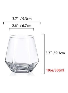 XiuWoo Crystal Short Drink Tumblers multicolour 300mm  - Image 4
