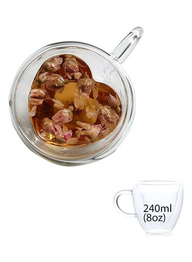 XiuWoo Double Wall Glasses Cup multicolour 230mm - Image 1