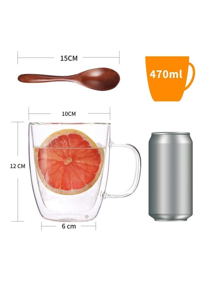 XiuWoo Double-layer Coffee Mug multicolour 470mm - Image 2