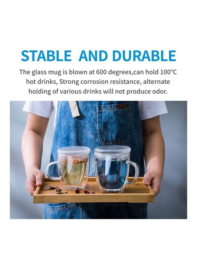 XiuWoo Double-layer Coffee Mug multicolour 470mm - Image 5