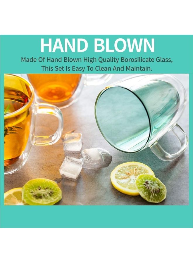 XiuWoo Latte Glass Coffee Cups multicolour - Image 2