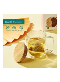 XiuWoo Coffee And Tea Cup Mug With Wooden Lid multicolour 250mm  - Image 3
