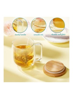 XiuWoo Coffee And Tea Cup Mug With Wooden Lid multicolour 250mm  - Image 4
