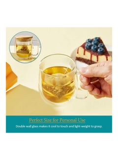 XiuWoo Coffee And Tea Cup Mug With Wooden Lid multicolour 250mm  - Image 5