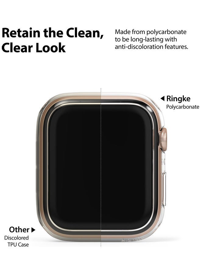 Ringke - 2-Piece Slim Case Compatible With Apple Watch Series 6/5/4/SE Clear - Image 1