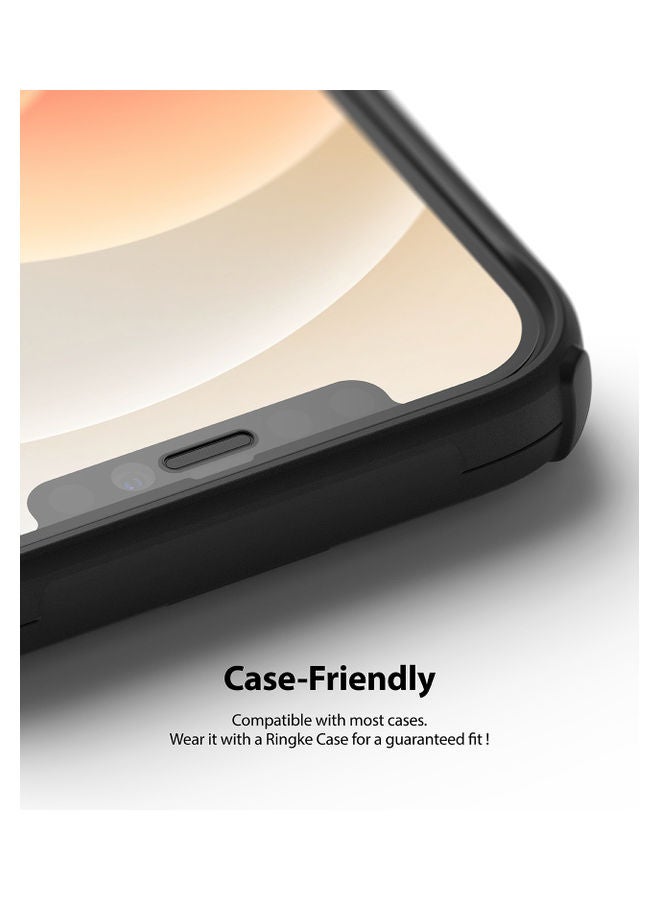 Ringke Tempered Glass Screen Protector Invisible Defender For Apple iPhone 12 Mini ID Full Glass Black - Image 3