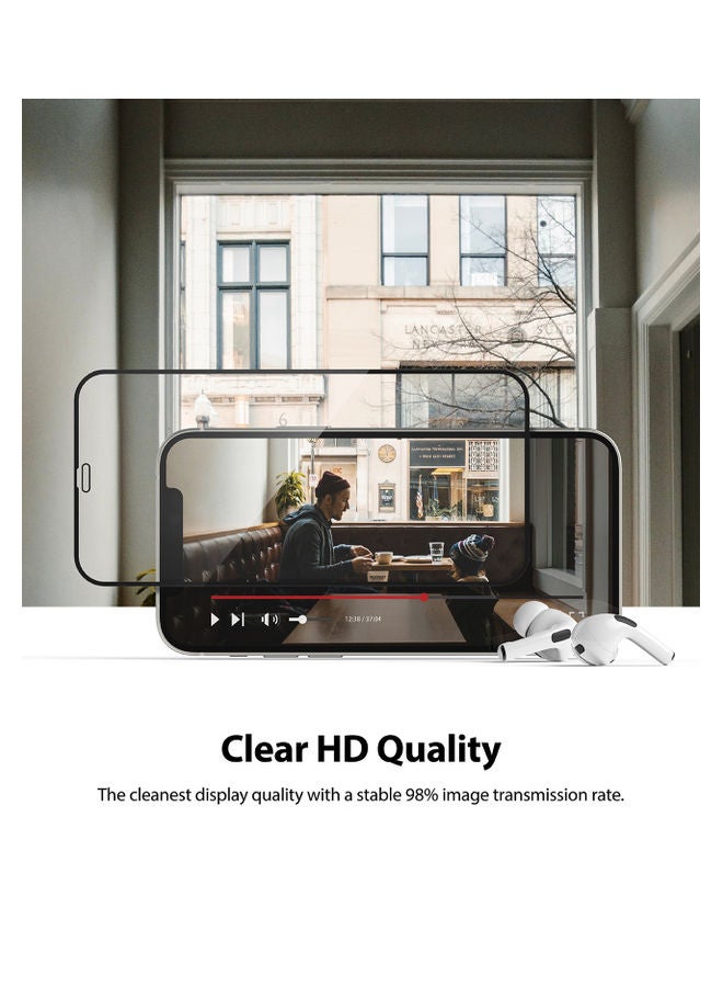 Ringke Tempered Glass Screen Protector Invisible Defender For Apple iPhone 12 Mini ID Full Glass Black - Image 5