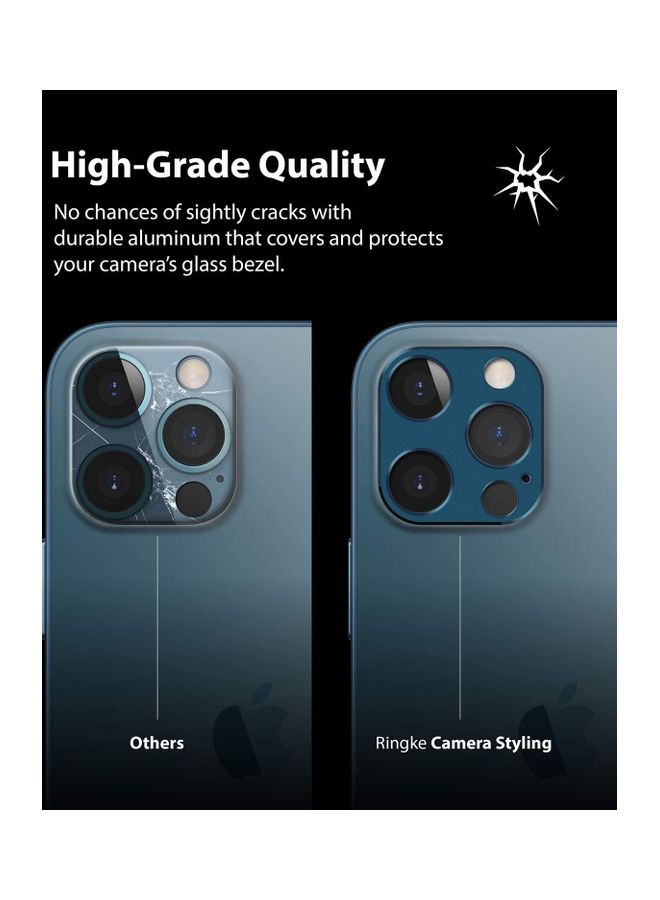 Ringke Camera Lens Protector Aluminum Frame For Apple iPhone 12 Pro Max Blue  - Image 2