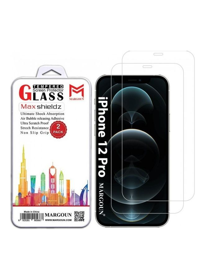 MARGOUN 2-Pack Clear Screen Protecvtor For iPhone 12 Pro clear  - Image 1