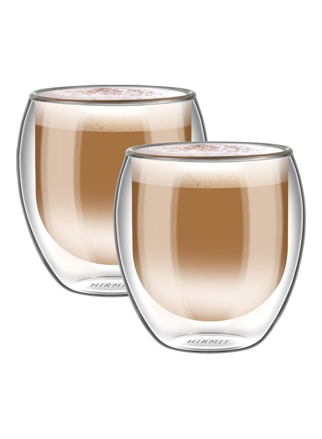XiuWoo Double Walled Coffee Glasses Mugs multicolour - Image 1